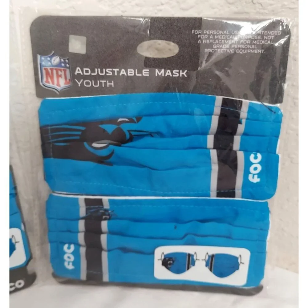 NFL Game Day Jacksonville Jaguars Adult And Youth Set of Adjustable Face Masks